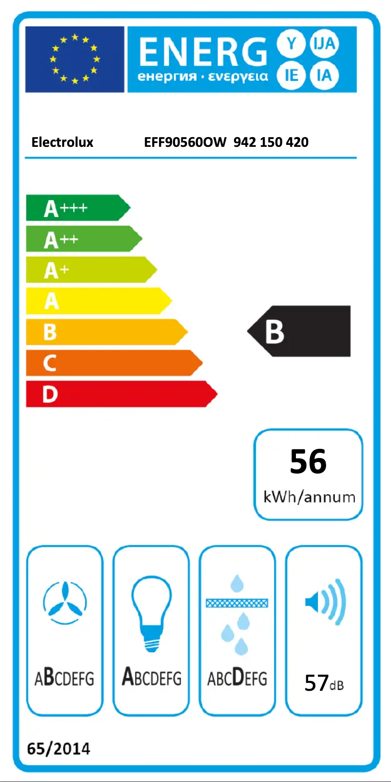 First page image of the manual for EFF90560OW