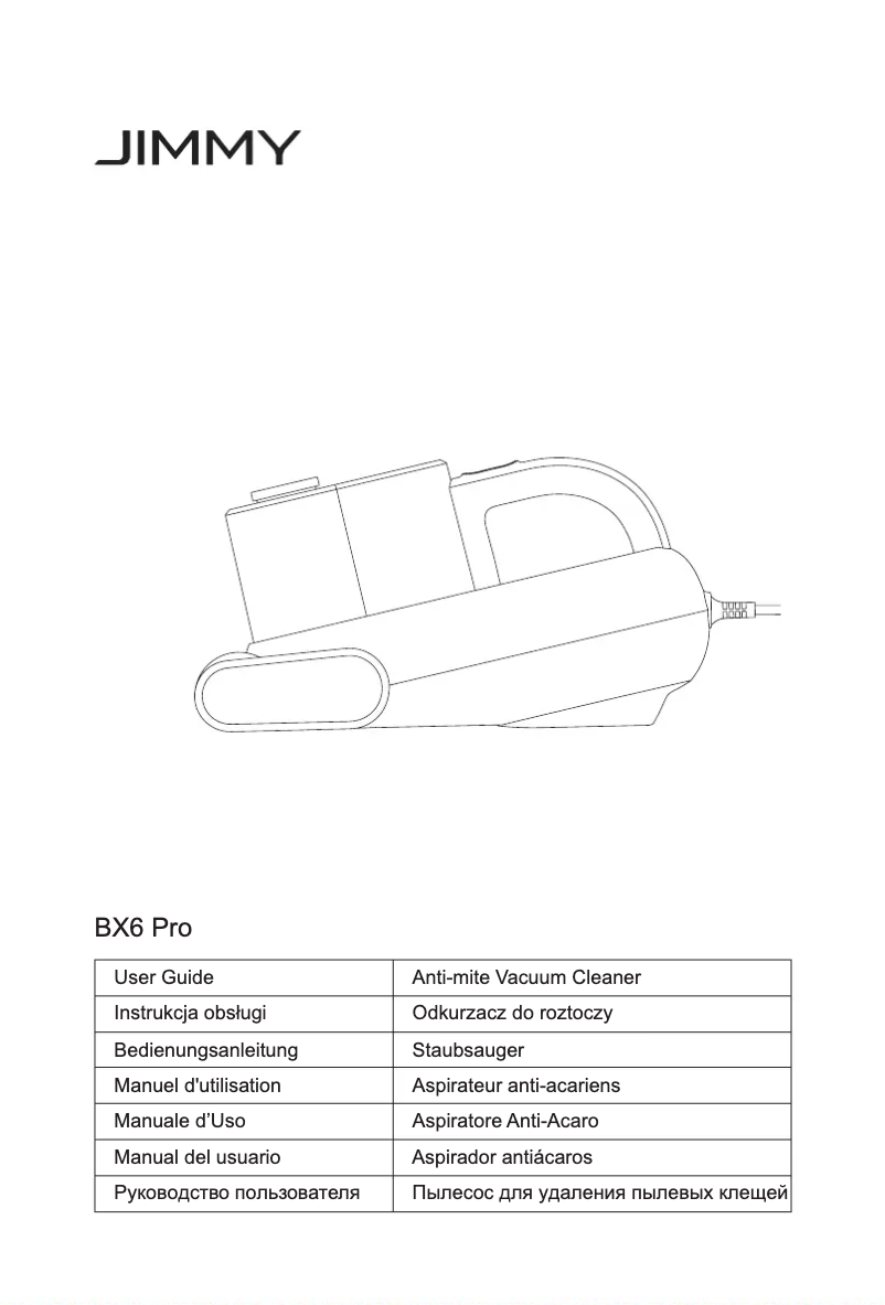 Page 1 of the manual User Manual JIMMY BX6 Pro