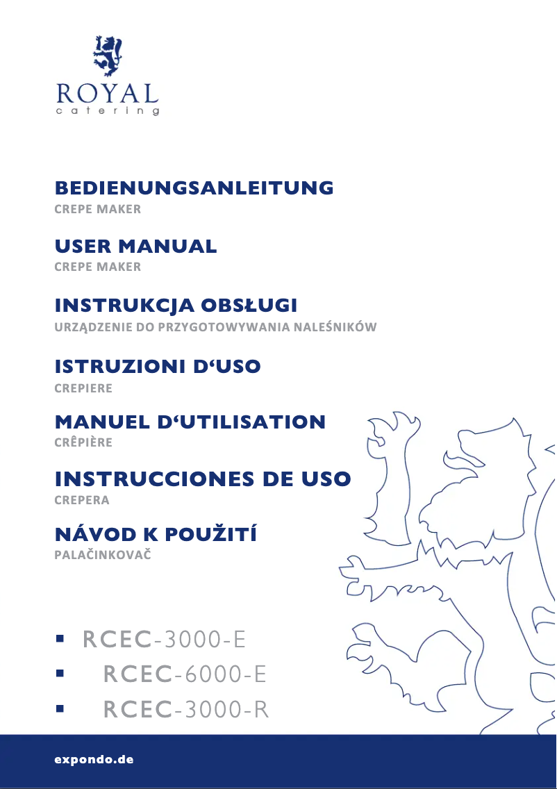 First page image of the manual for RCEC-3000-R