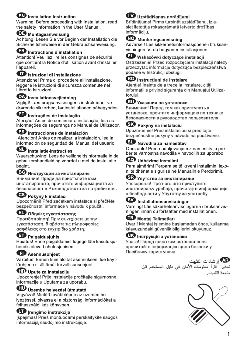 Page 1 of the manual User Manual Smeg U8L080DF