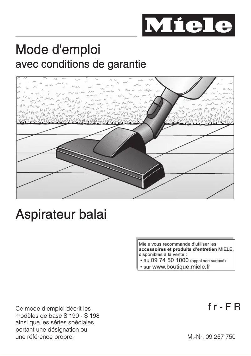 First page image of the manual for S 190