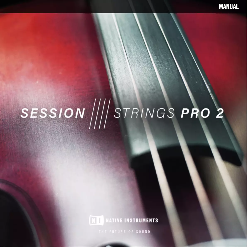 Page 1 of the manual User Manual Native Instruments Session Strings Pro 2
