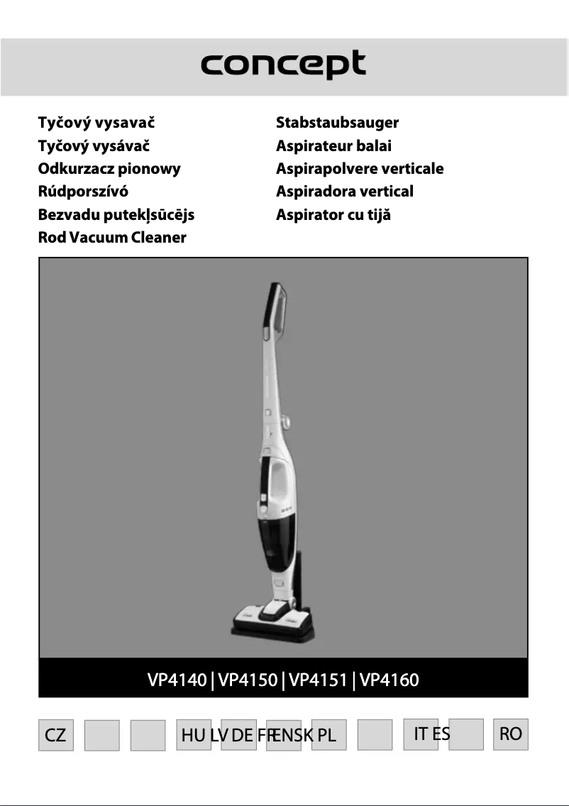 Page 1 of the manual User Manual Concept VP4140