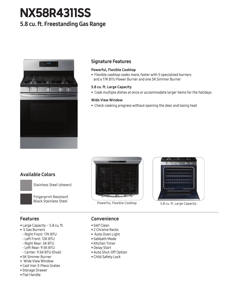 Page 1 of the manual User Manual Samsung NX58R4311SS