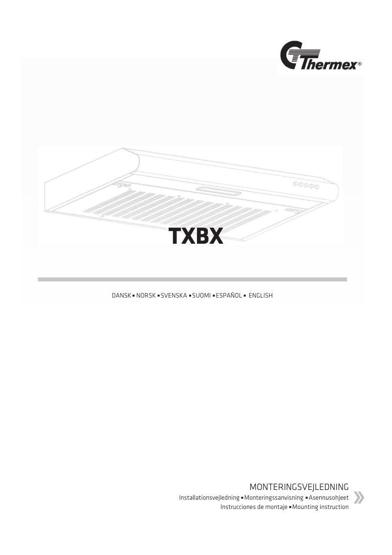 Page 1 of the manual User Manual Thermex TXBX60