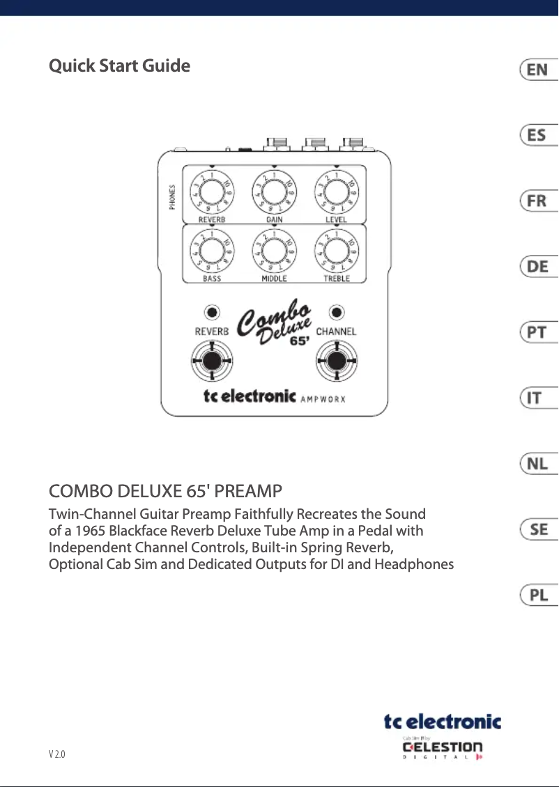 First page image of the manual for Combo Deluxe 65'