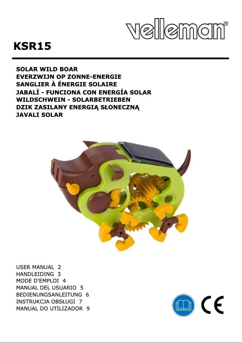 First page image of the manual for KSR15