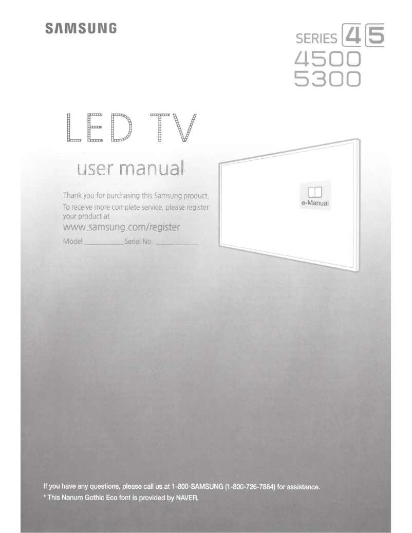 First page image of the manual for UN32N5300