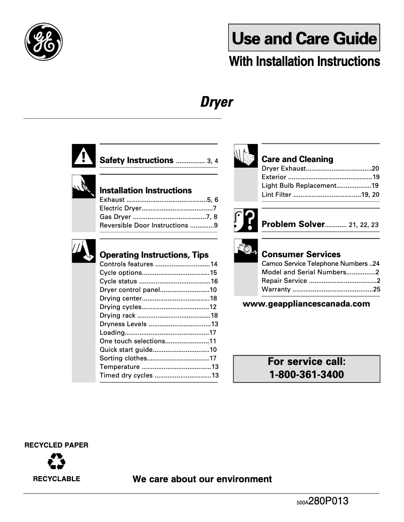 Page 1 of the manual User Manual GE UPSB519EBWC