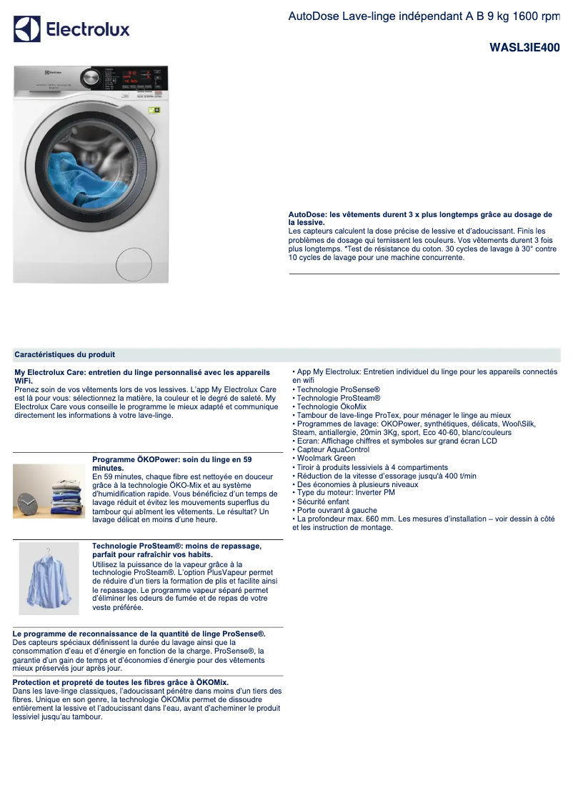 First page image of the manual for WASL3IE400