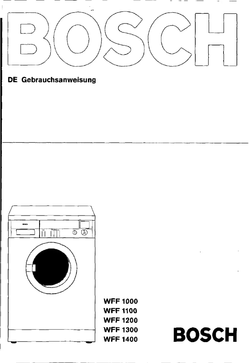 First page image of the manual for WFF1400