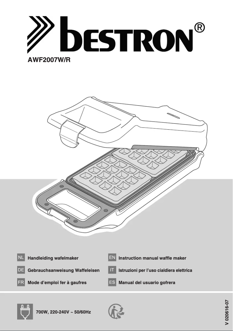 First page image of the manual for AWF2007W