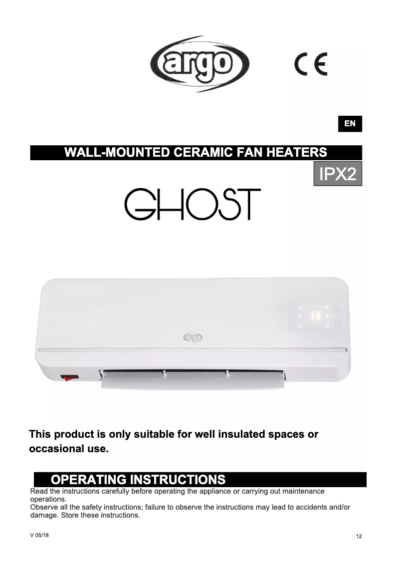 First page image of the manual for Ghost