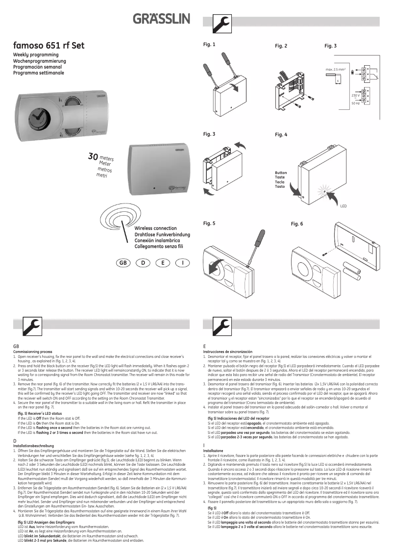 First page image of the manual for Famoso 651 rf Set