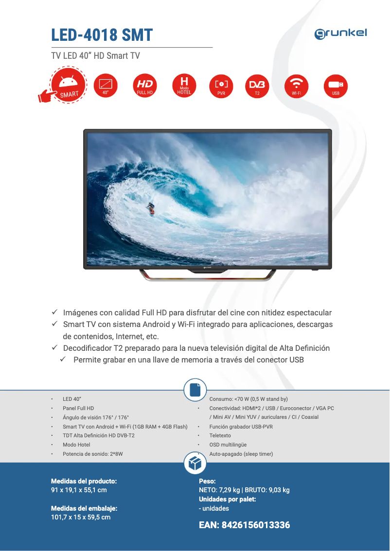 First page image of the manual for LED-4018 SMT