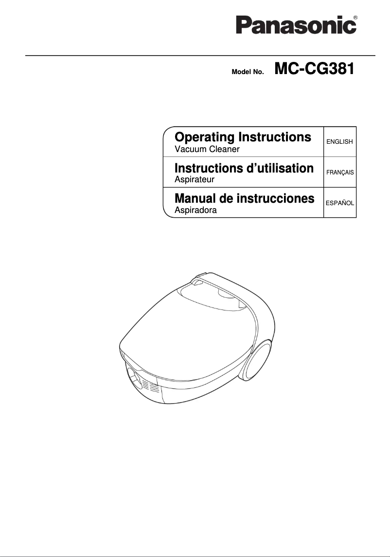 First page image of the manual for MC-CG381