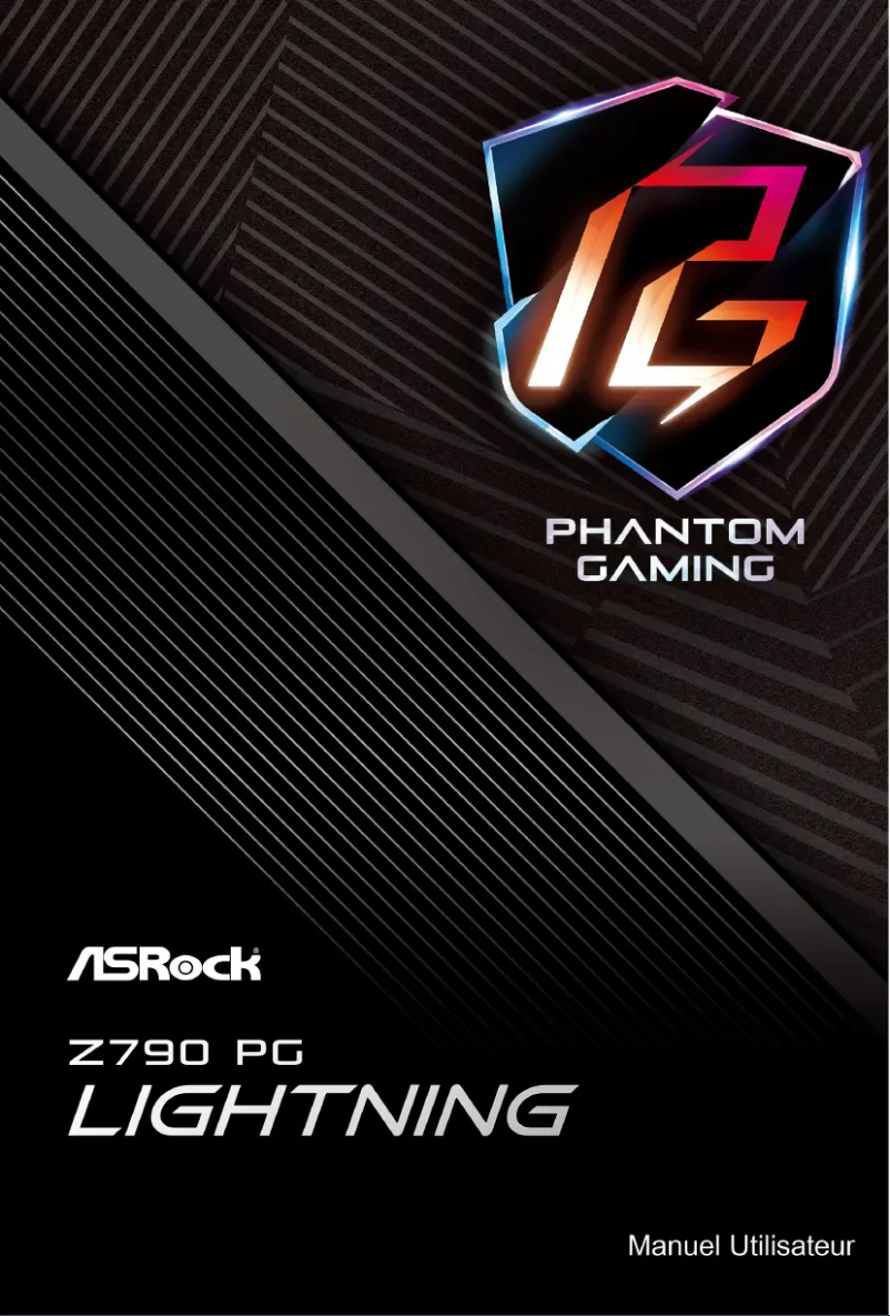 Image de la première page du manuel de l'appareil Z790 PG Lightning