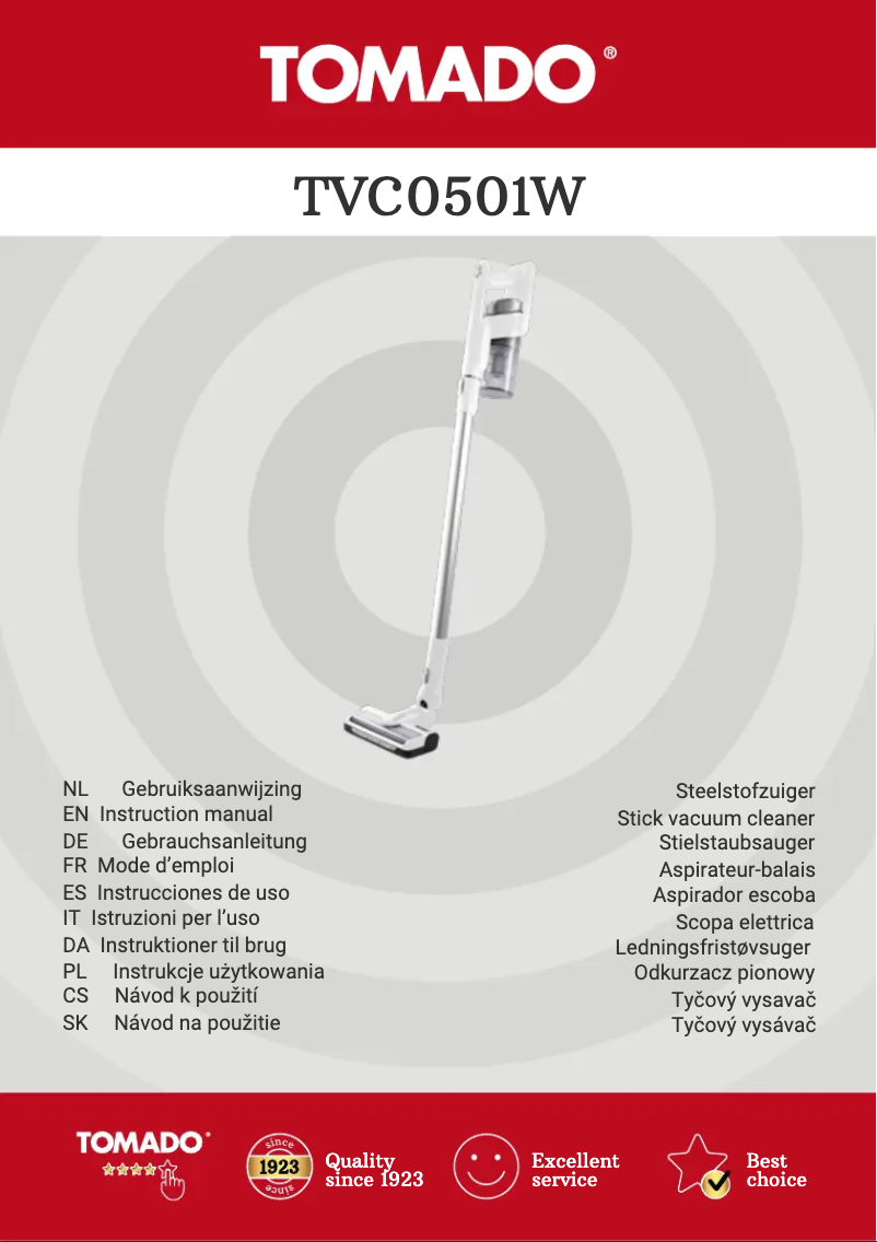 First page image of the manual for TVC0501W