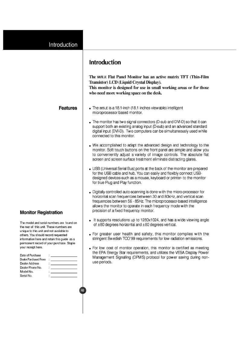 First page image of the manual for LB885D