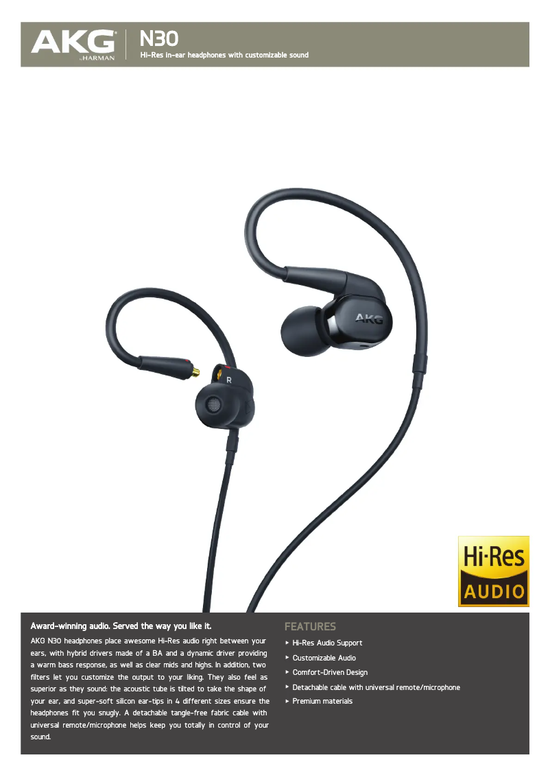 First page image of the manual for N30