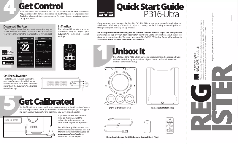 First page image of the manual for PB16-Ultra