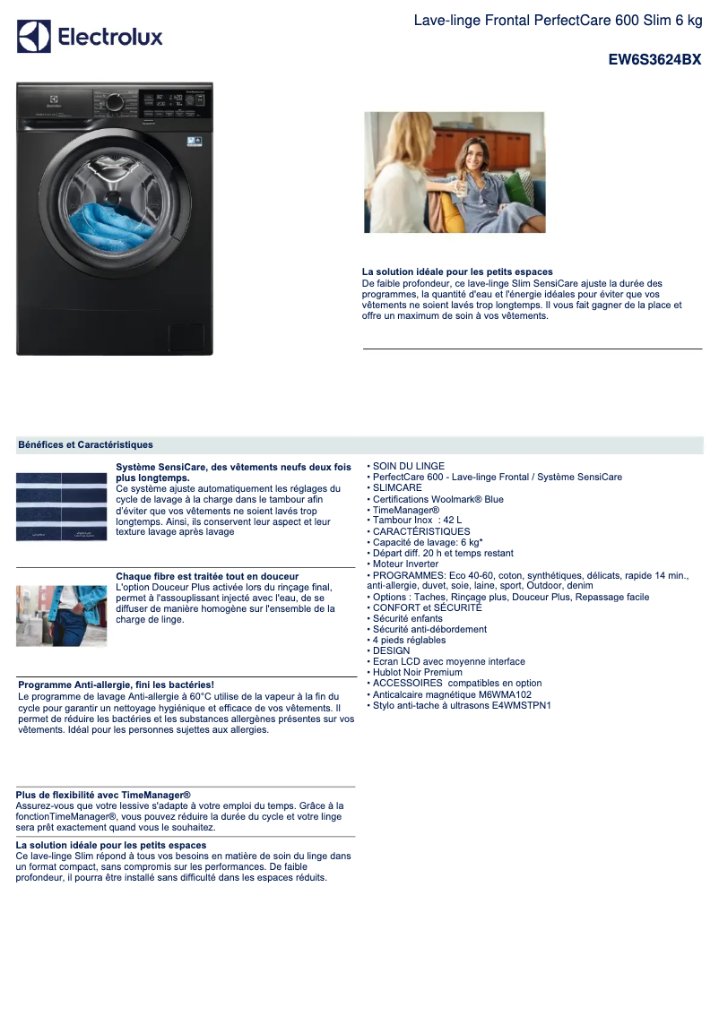 First page image of the manual for EW6S3624BX