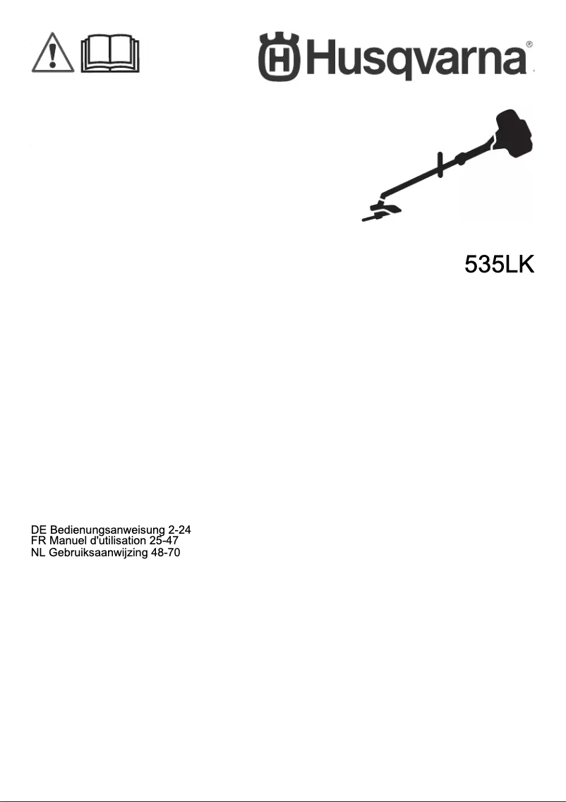 Page 1 of the manual User Manual Husqvarna 535LK