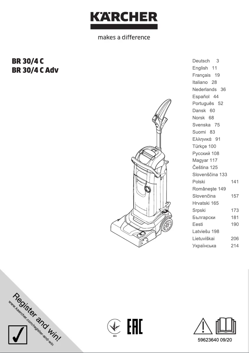 First page image of the manual for BR 30/4 C Adv