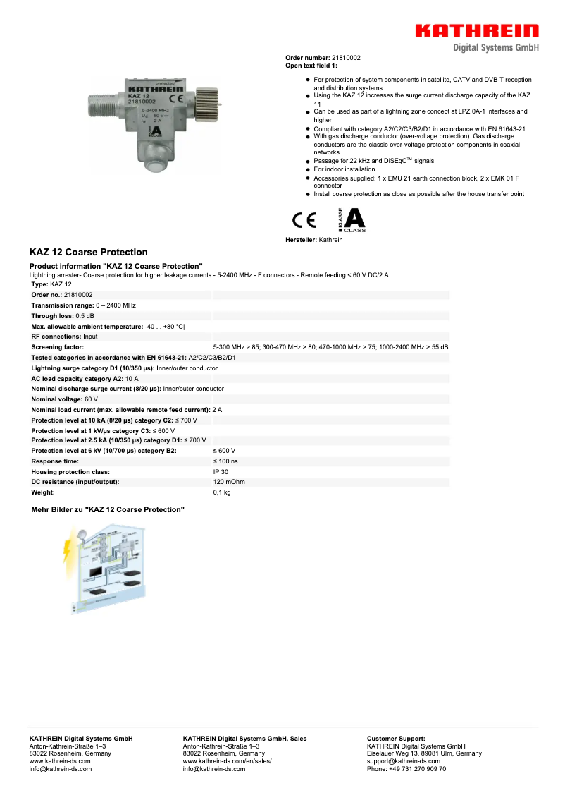 First page image of the manual for KAZ 12