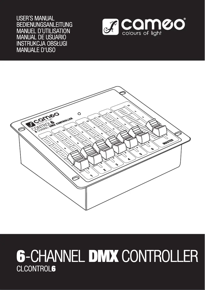 Page 1 of the manual User Manual Cameo CONTROL6