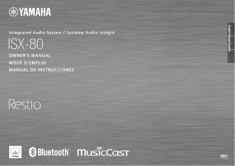 First page image of the manual for ISX-803