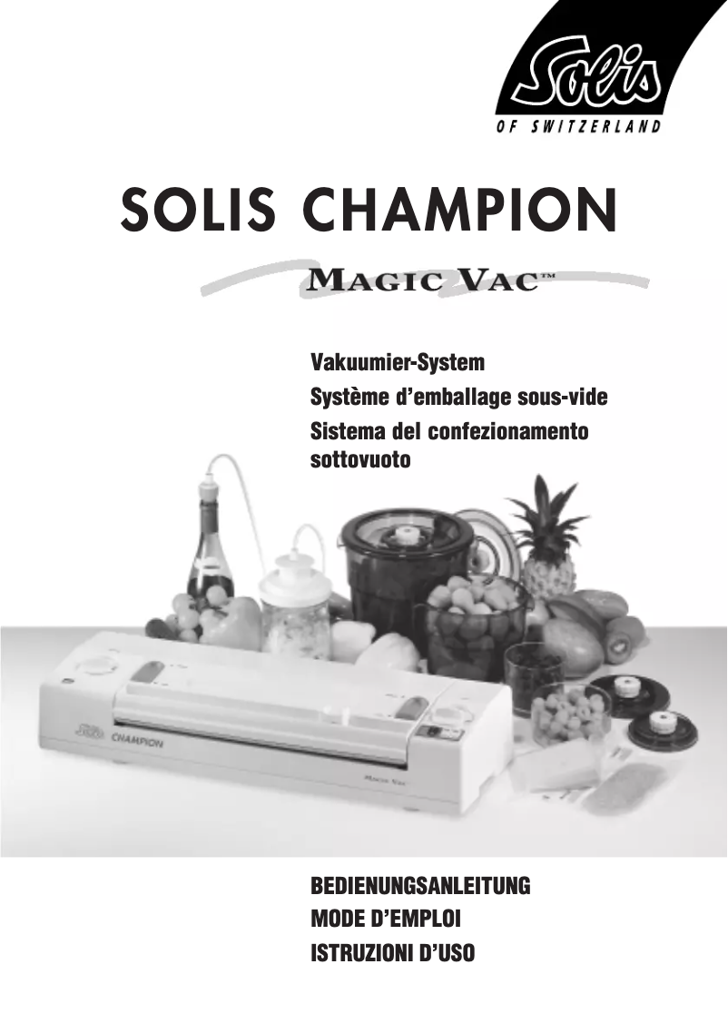 Page 1 of the manual User Manual Solis Champion Magic Vac