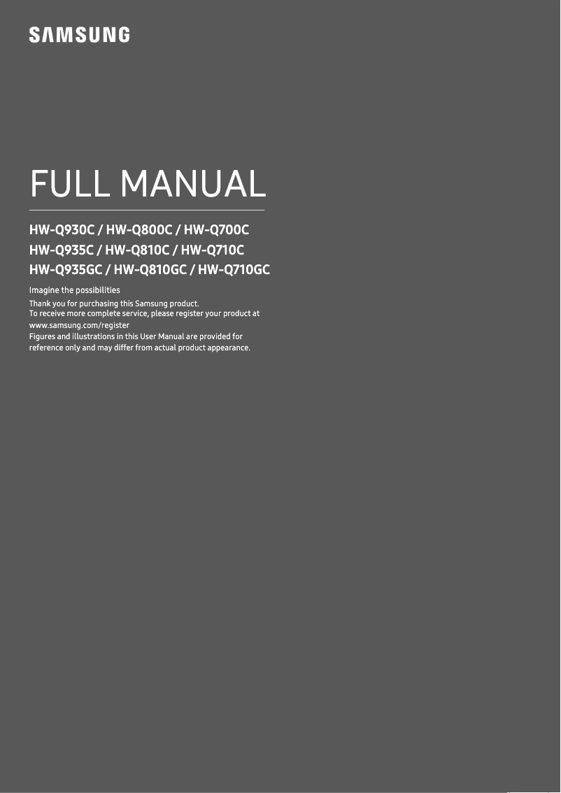 First page image of the manual for HW-Q710C