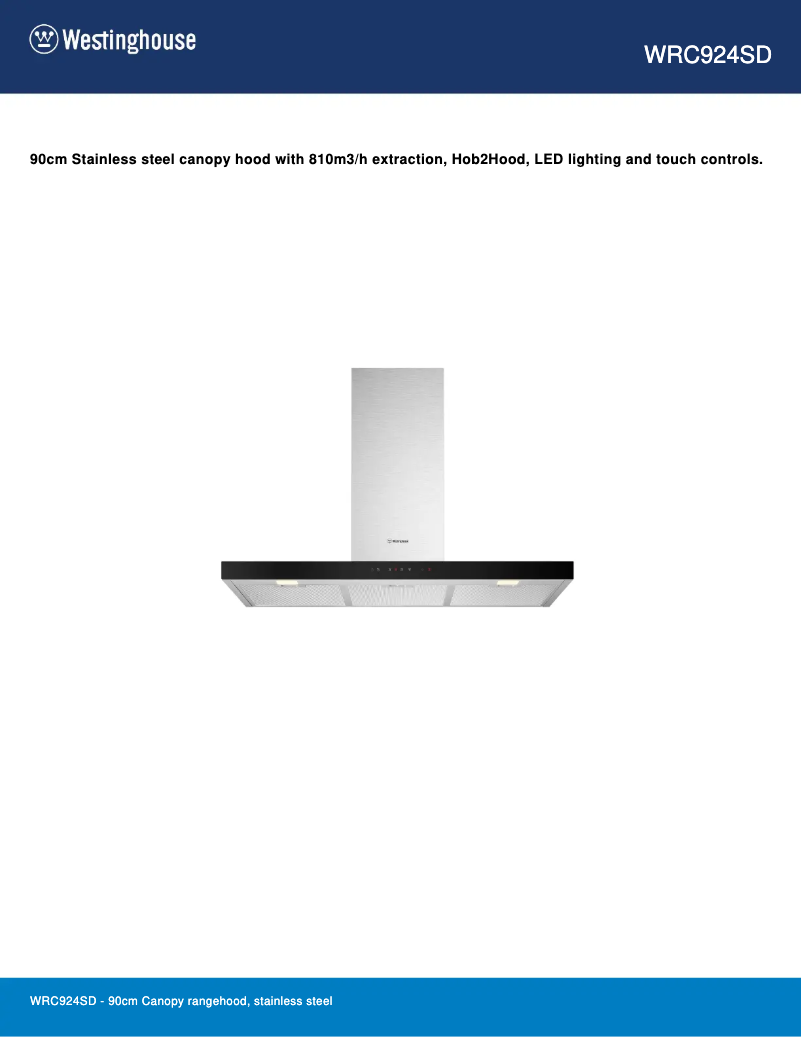 First page image of the manual for WRC924SD