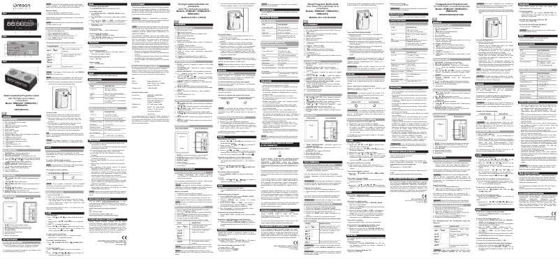 Page 1 of the manual User Manual Oregon Scientific Projector Alarm Clock