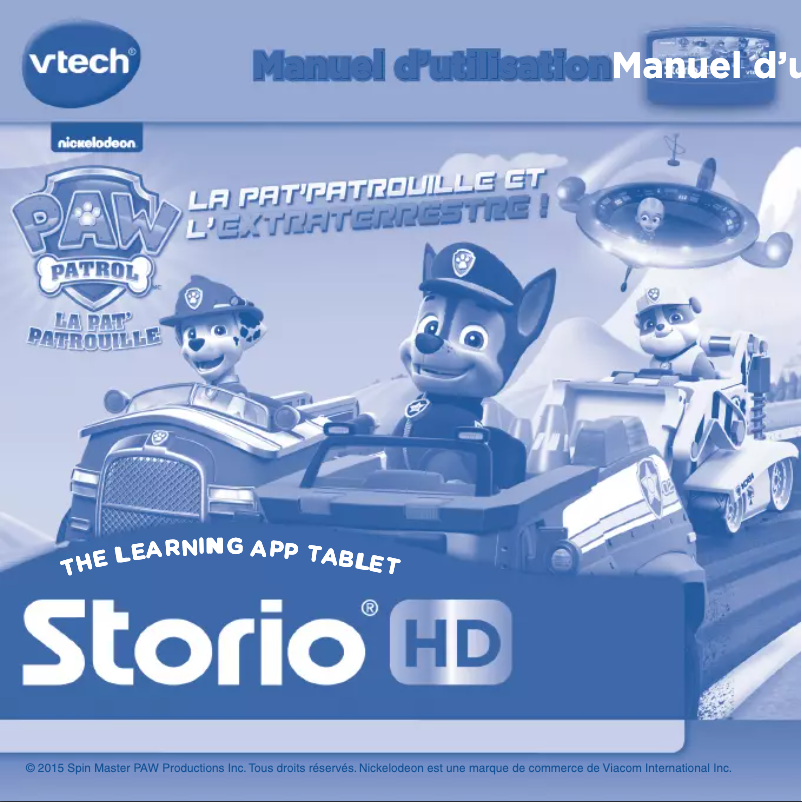 Image de la première page du manuel de l'appareil Storio HD