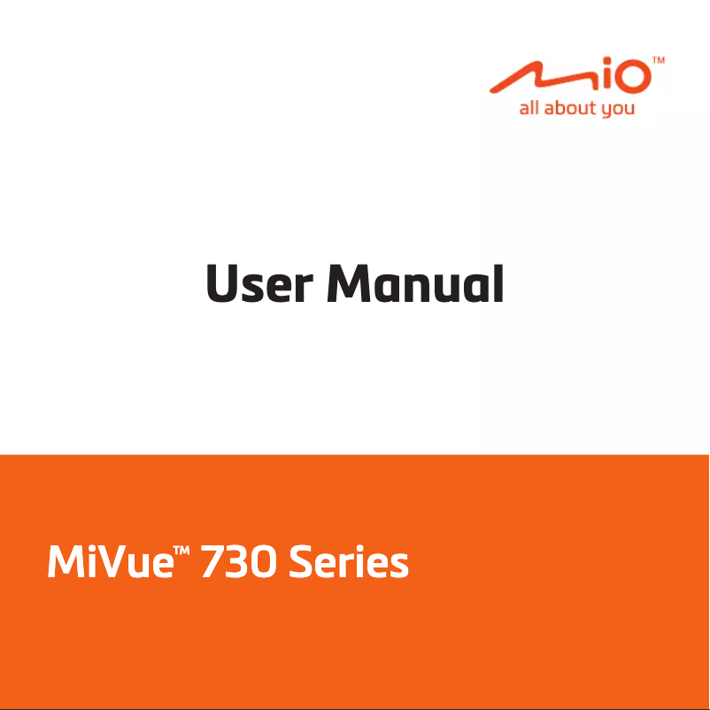 First page image of the manual for Mivue 732