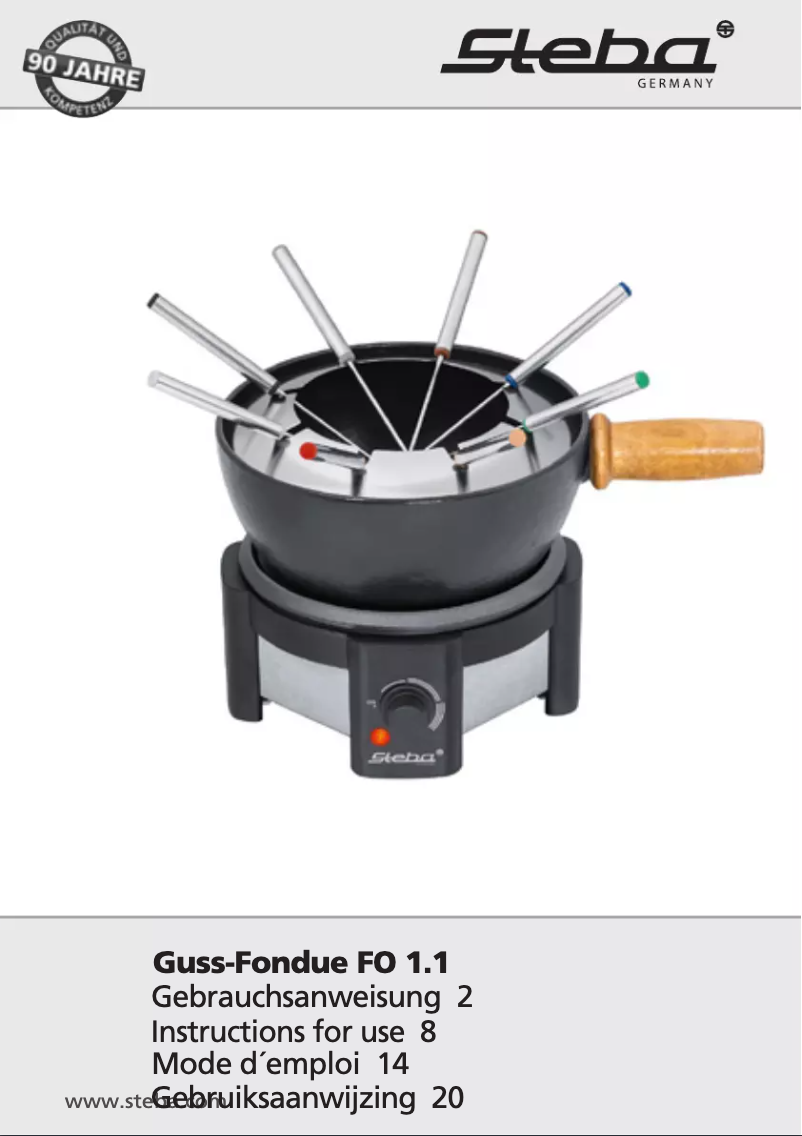 Page 1 of the manual User Manual Steba FO1.1