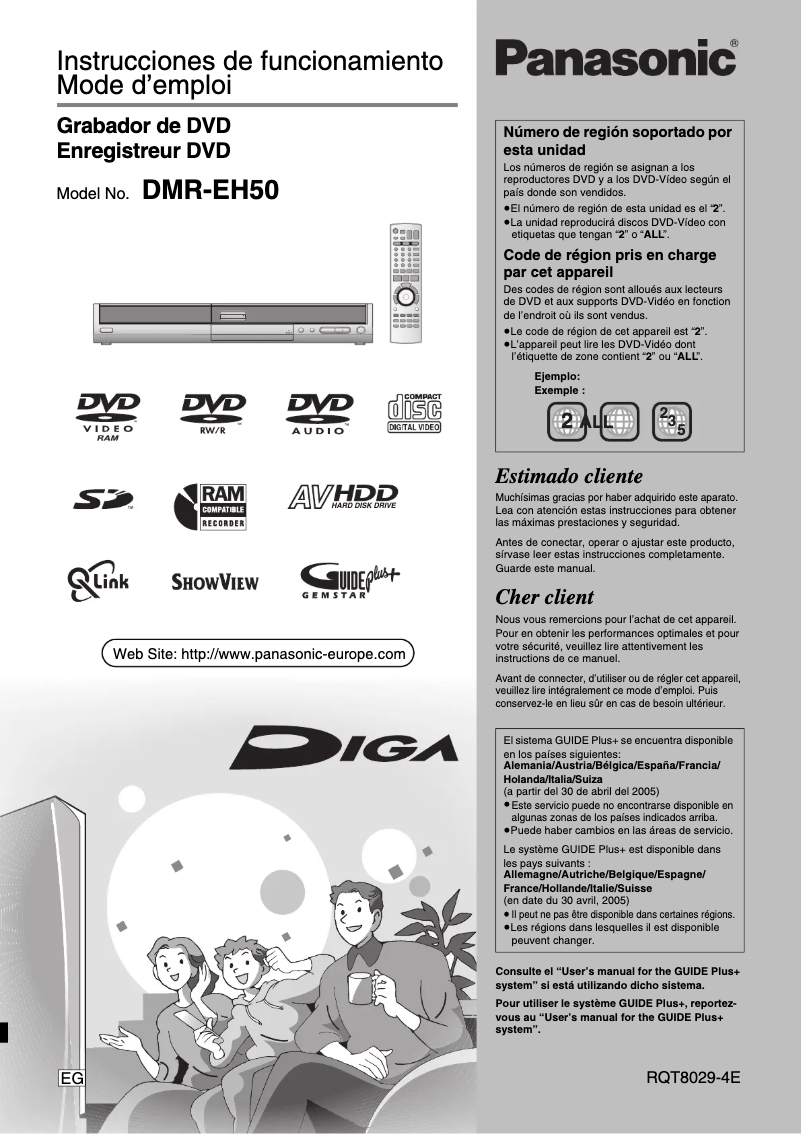 First page image of the manual for DMR-EH52