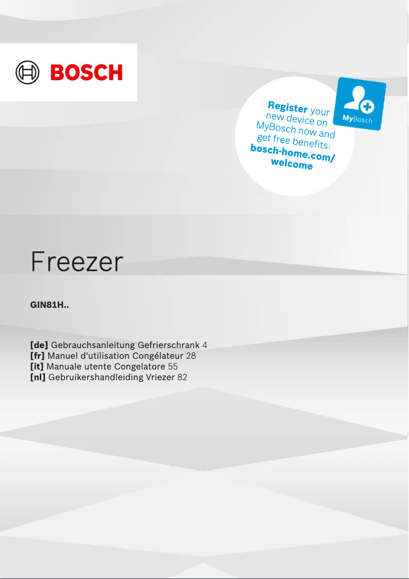 First page image of the manual for GIN81HNE0