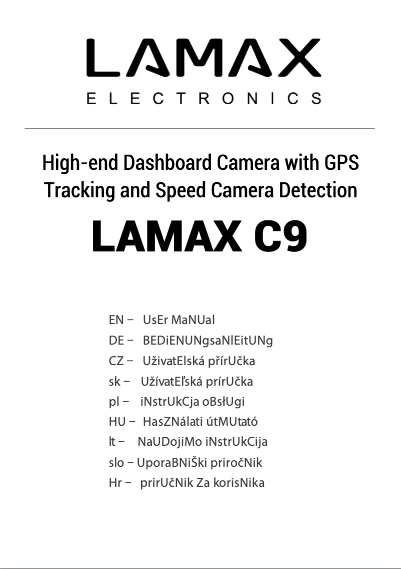 Page 1 of the manual User Manual Lamax C9