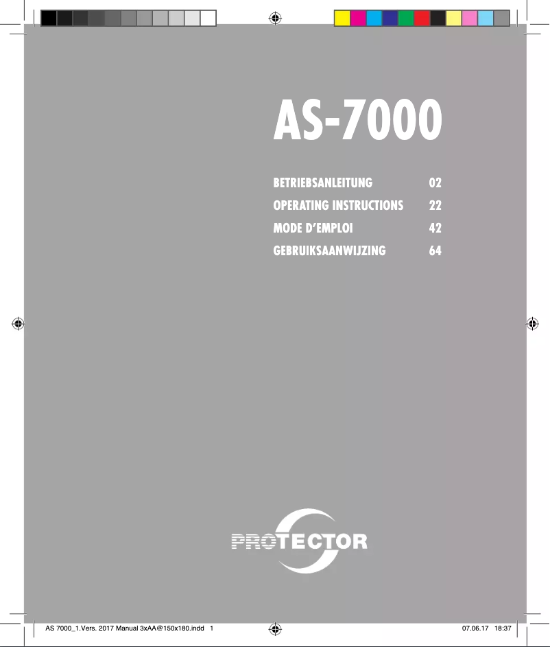 Page 1 of the manual User Manual Protector AS-7000