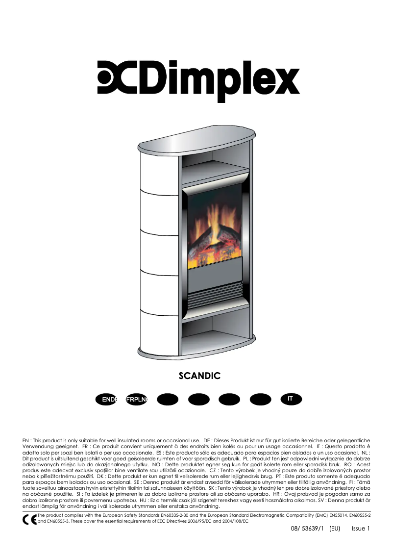 Page 1 of the manual User Manual Dimplex Scandic