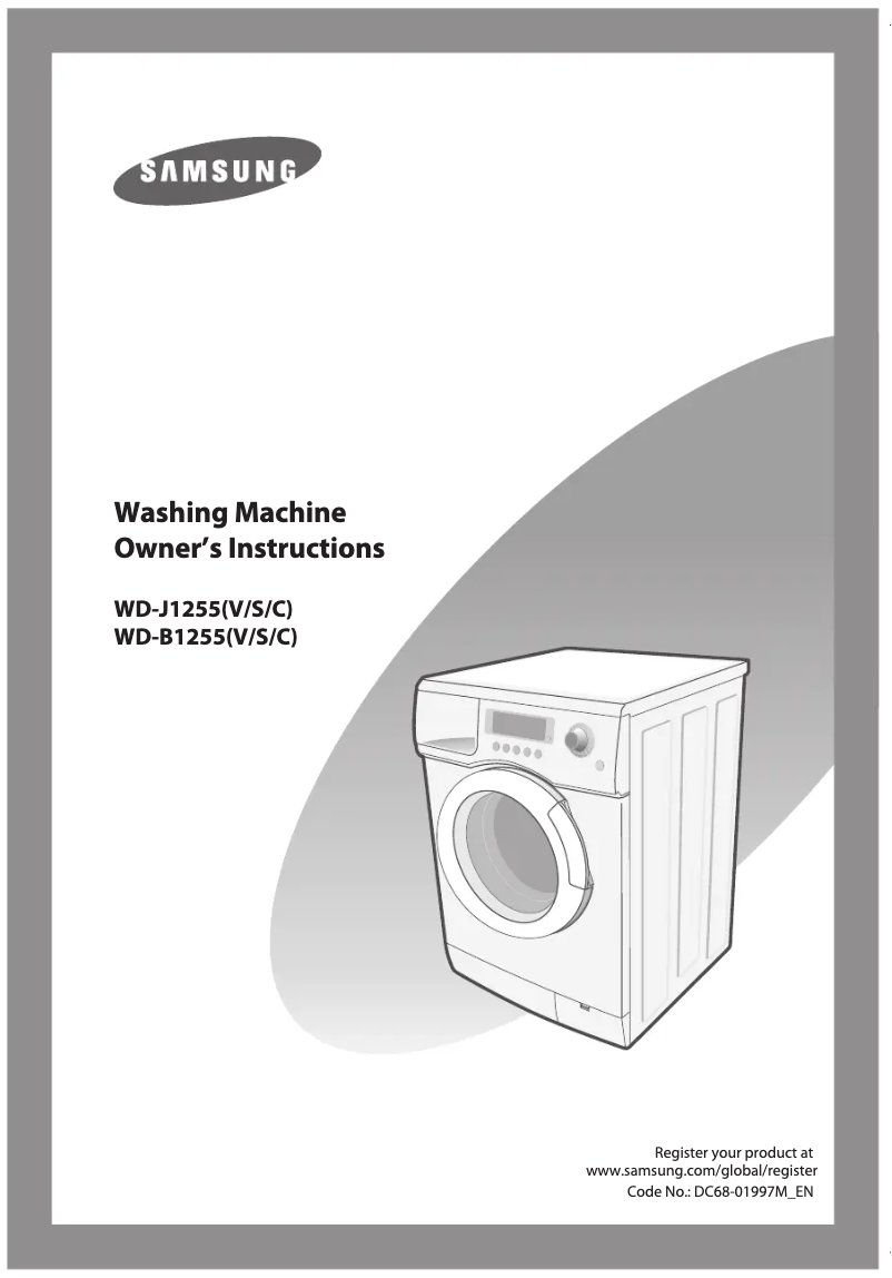 Page 1 of the manual User Manual Samsung WD-J1255