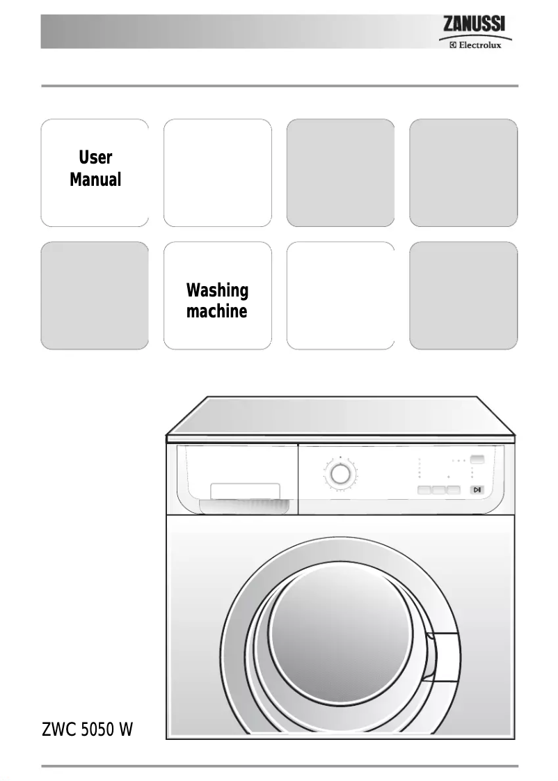 First page image of the manual for ZWC 5050 W