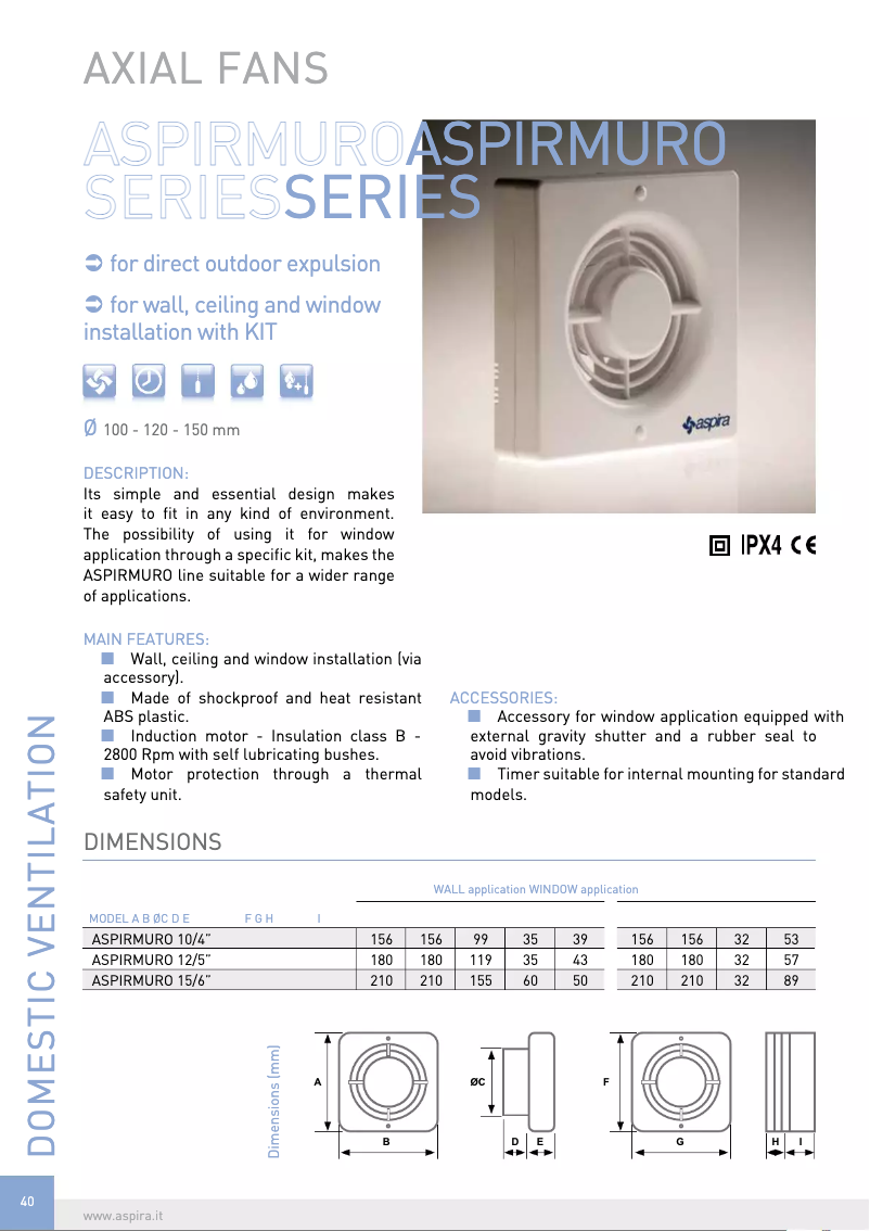 First page image of the manual for ASPIRMURO