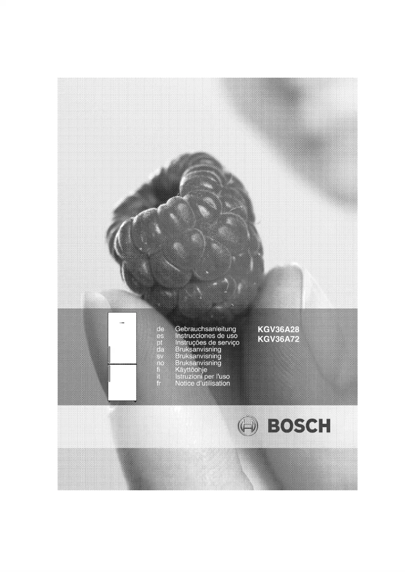 Page 1 of the manual User Manual Bosch KGV36A28