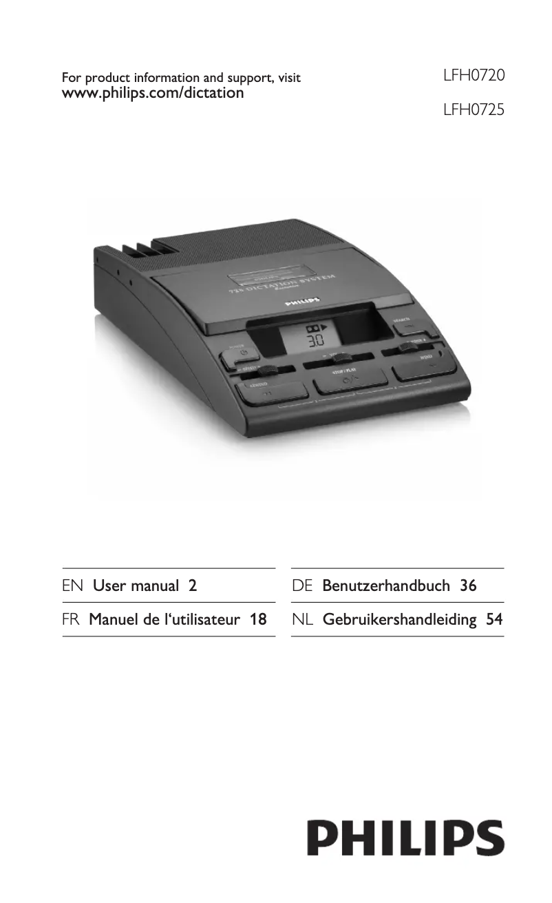 First page image of the manual for LFH0720
