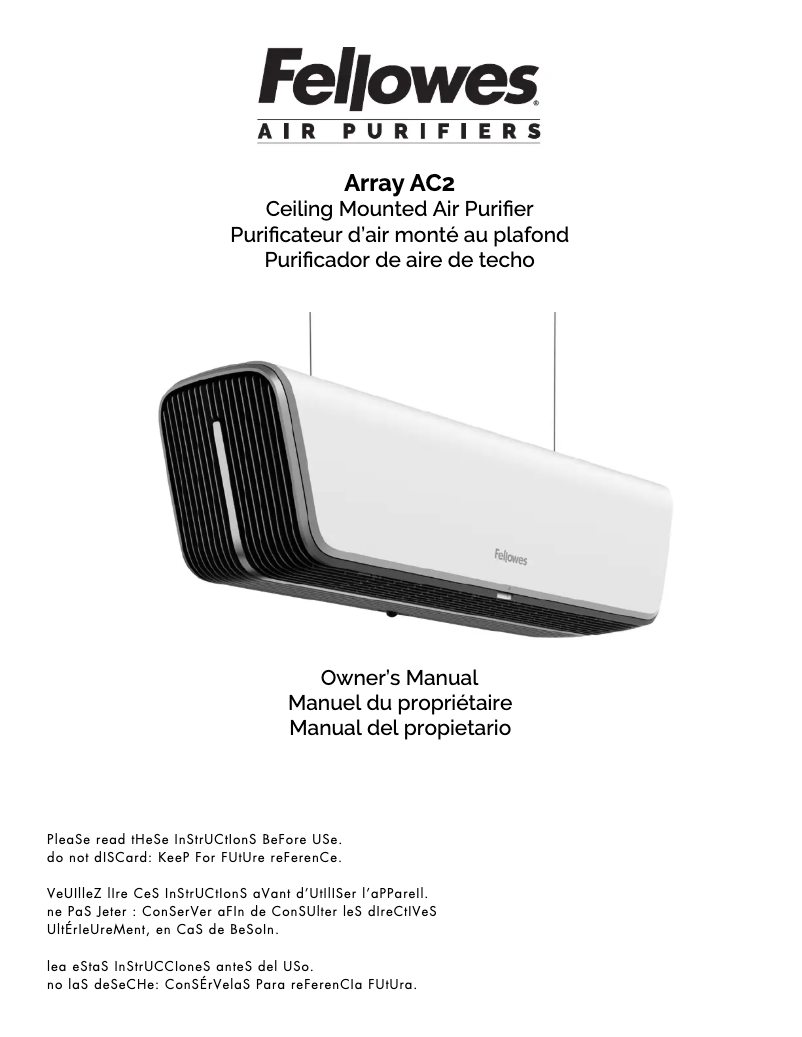 Page 1 of the manual User Manual Fellowes Array AC2