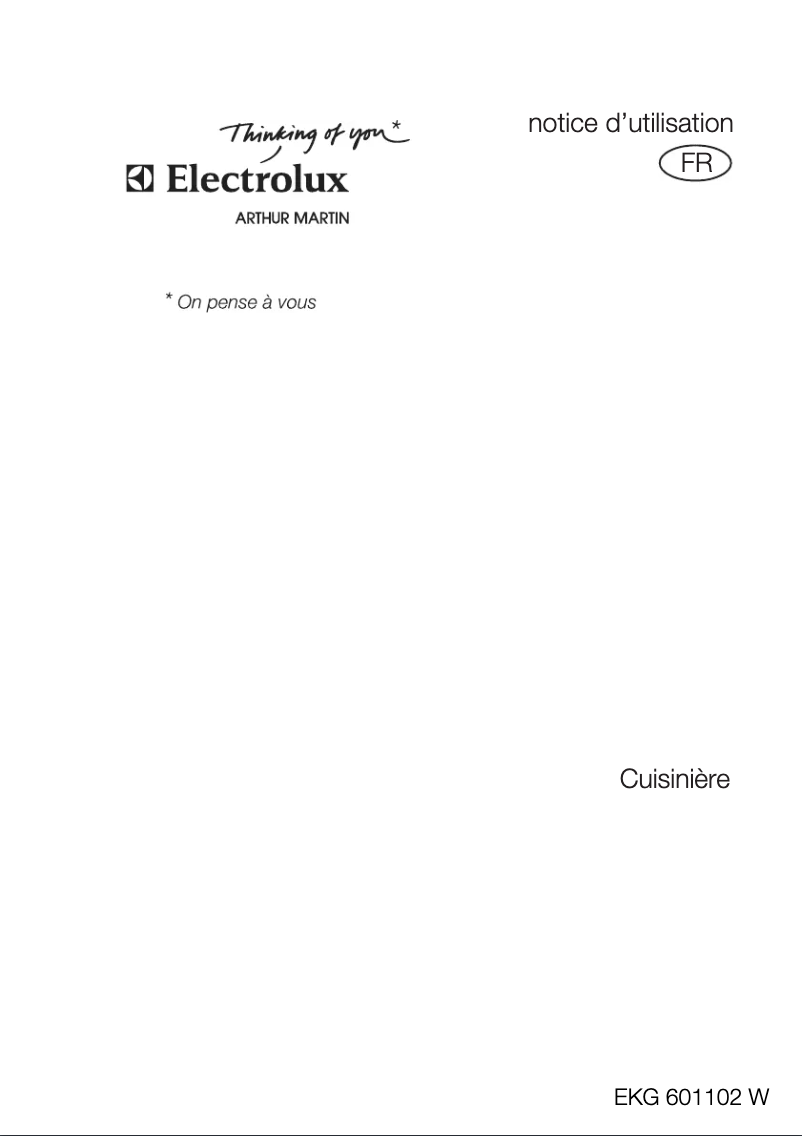 First page image of the manual for EKG601102W